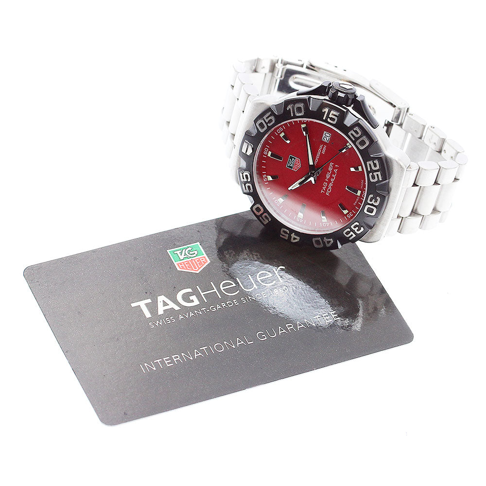 TAG HEUER Formula 1 WAH1112 Date Red Dial Quartz Men's Watch_912022