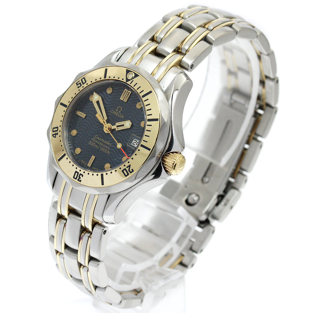 OMEGA Seamaster300 2382.80 Date Navy Dial Quartz Ladies Watch_912073
