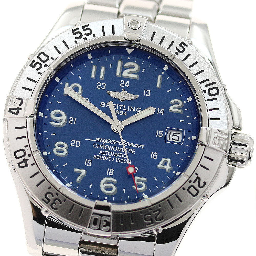 BREITLING Super Ocean A17360 Date Blue Dial Automatic Men's Watch_912090