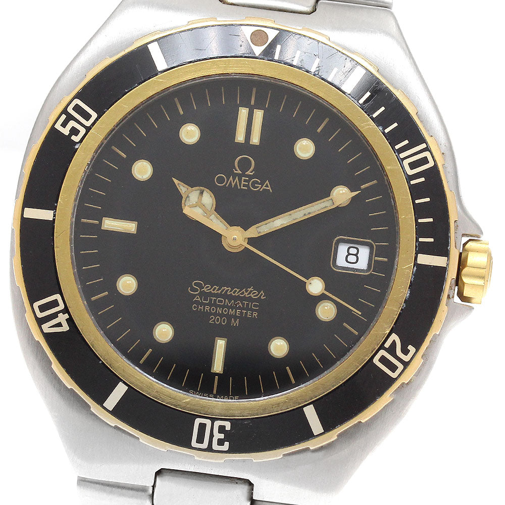 OMEGA Seamaster200 Date Yellow Gold Bezel Large Size 39MM AT Men's Watch_912141