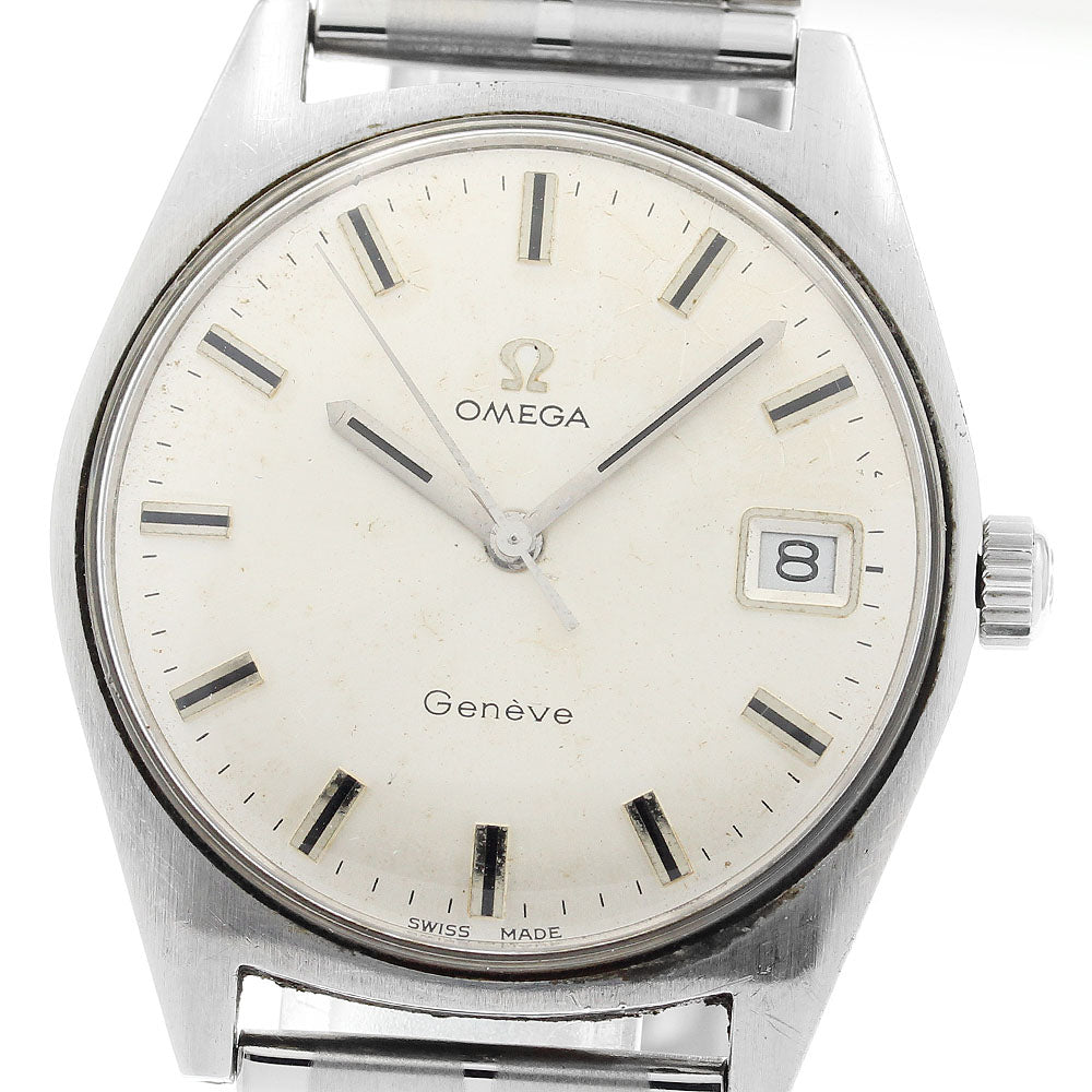 OMEGA Geneve 136.041 Date cal.613 Silver Dial Hand Winding Men's Watch_912149