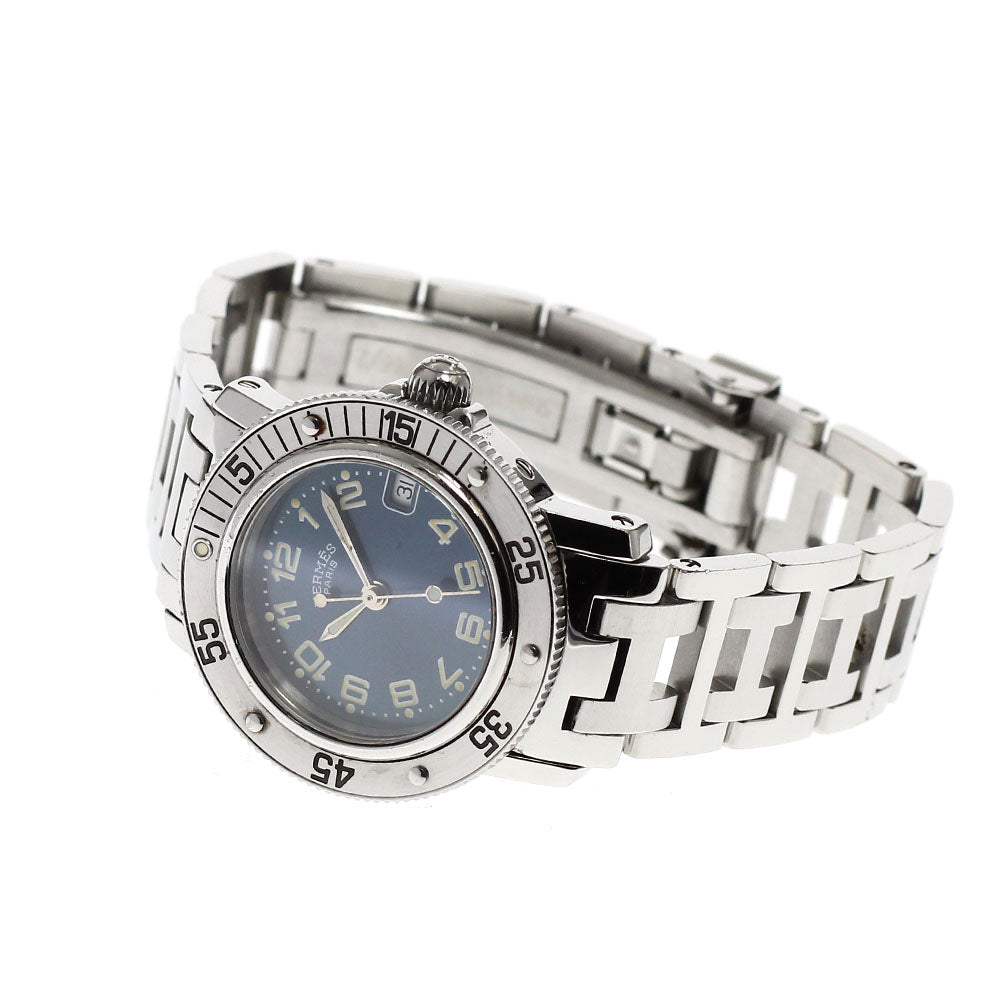 HERMES Clipper diver CL5.210 Date blue Dial Quartz Ladies Watch_912153