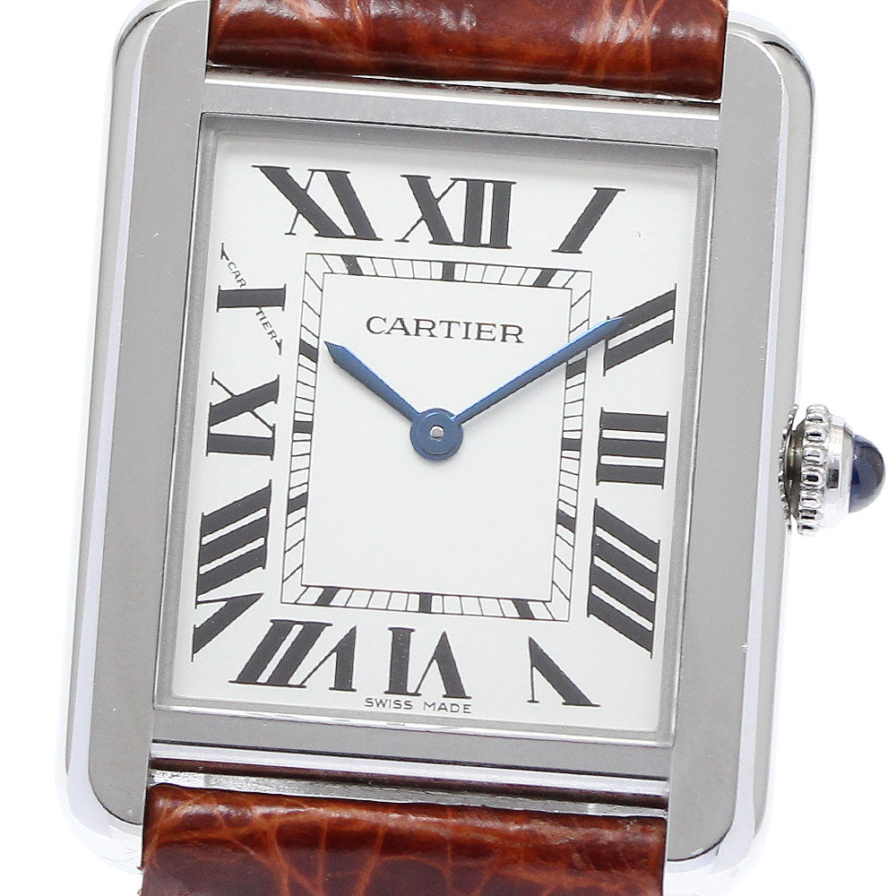 CARTIER Tank solo SM W1018255 Silver Dial Quartz Ladies Watch_912157