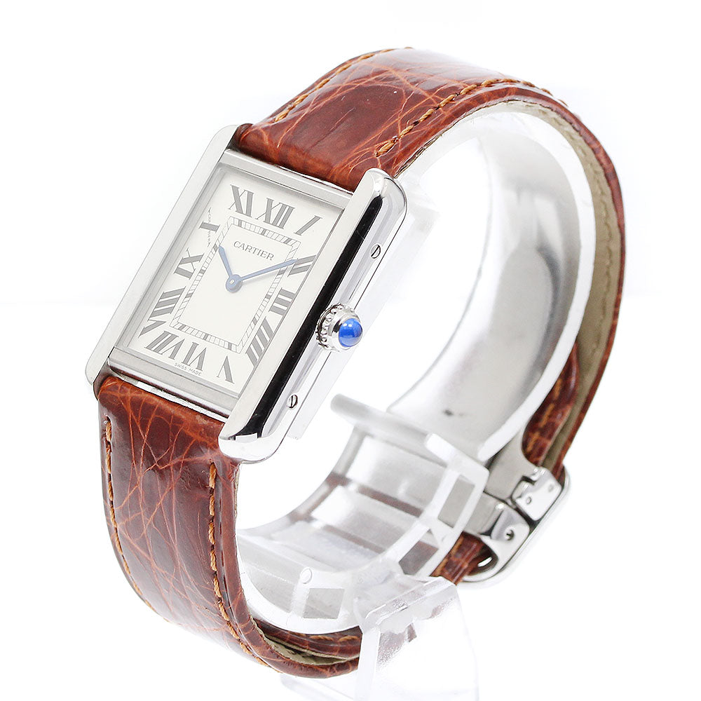 CARTIER Tank solo SM W1018255 Silver Dial Quartz Ladies Watch_912157