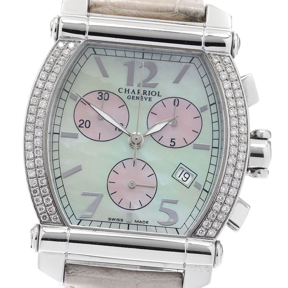 CHARRIOL Columbus 060T Green Shell/Pink Shell Dial Quartz Men's Watch_912190