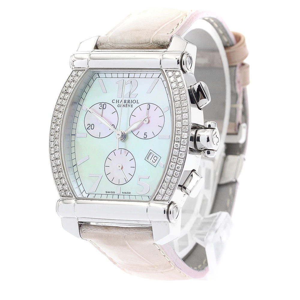 CHARRIOL Columbus 060T Green Shell/Pink Shell Dial Quartz Men's Watch_912190