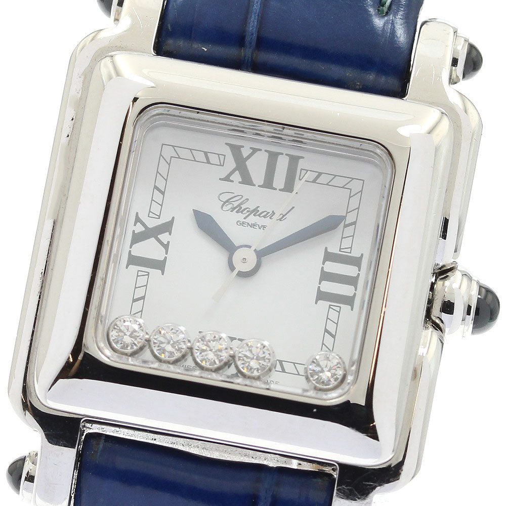 Chopard Happy sports 27/8892-23 Square 5P Diamond white Dial Quartz Ladies Watch_912216