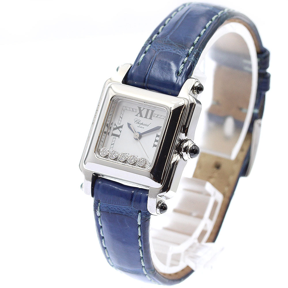 Chopard Happy sports 27/8892-23 Square 5P Diamond white Dial Quartz Ladies Watch_912216
