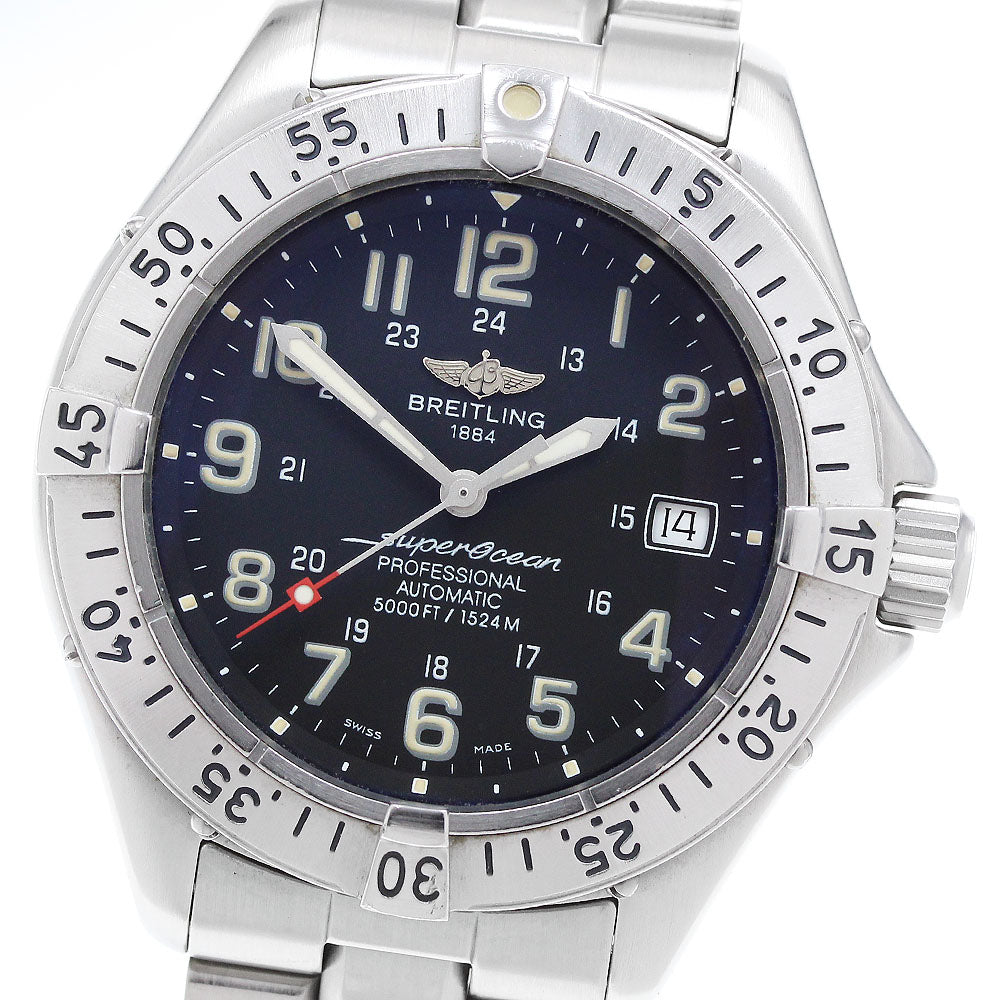 BREITLING Super Ocean A17045 Date black Dial Quartz Men's Watch_912230