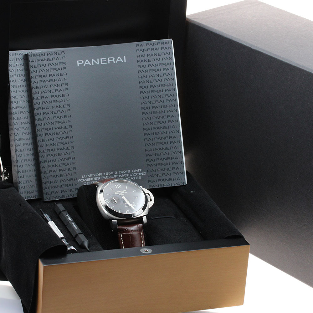 PANERAI Luminor 1950 PAM00321 3 Days GMT black Dial Automatic Men's Watch_912232