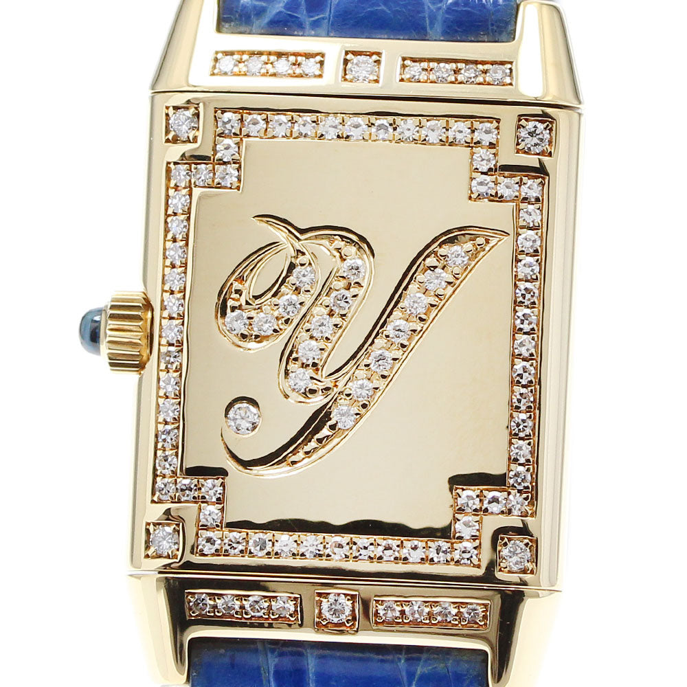 JAEGER-LECOULTRE Reverso Ready 265.1.86 K18 YG diamond Silver Dial Hand Winding Ladies Watch_912250