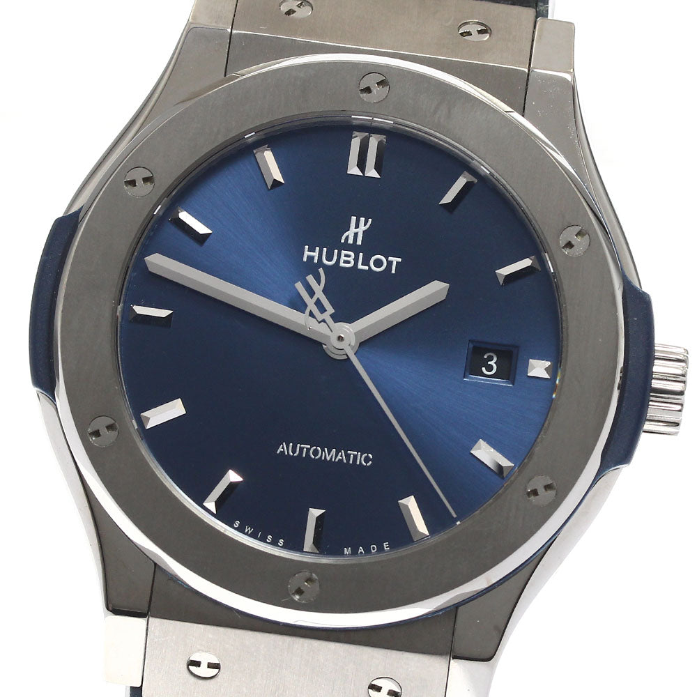 HUBLOT Classic Fusion Titanium 542.NX.7170.LR Date Navy Dial Automatic Men's Watch_912251