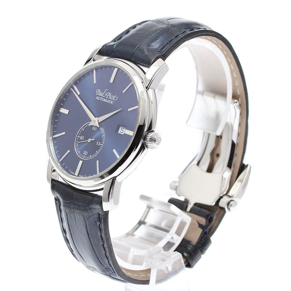 PaulPicot Filscher Small Seconds P3755.SG.1131.2601 Date Navy Dial Automatic Men's Watch_912262