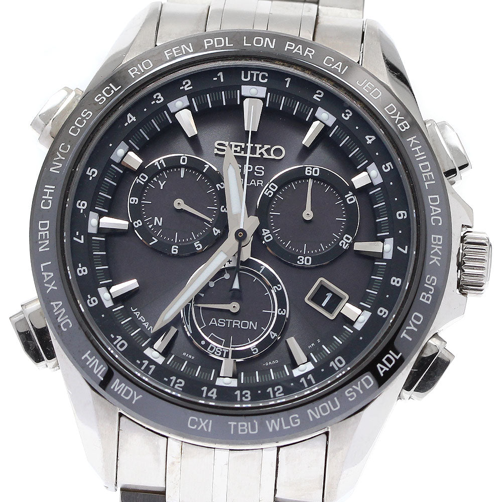SEIKO Astron SBXB003/8X82-0AB0-1 GPS Solar Powered Radio Men's Watch_912275