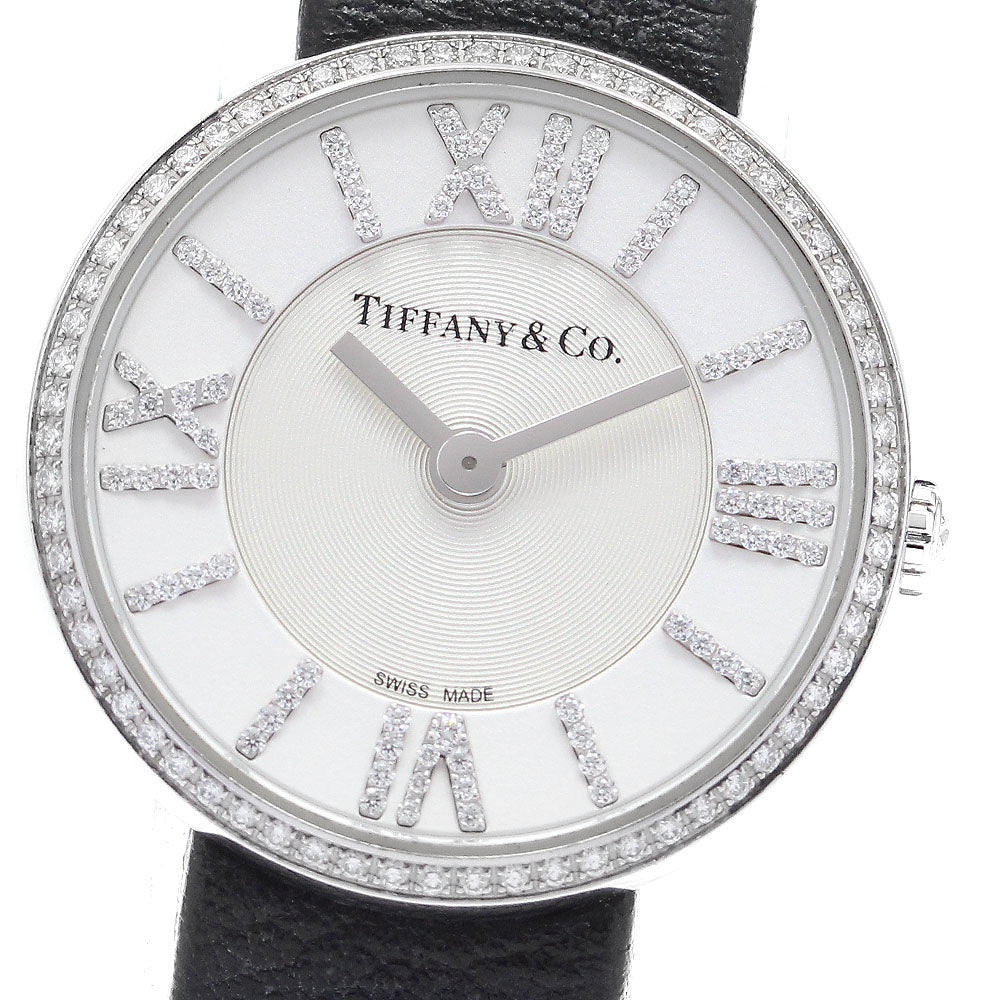 TIFFANY&Co. Atlas 2 hand 62747641 Diamond Bezel Quartz Ladies Watch_912280