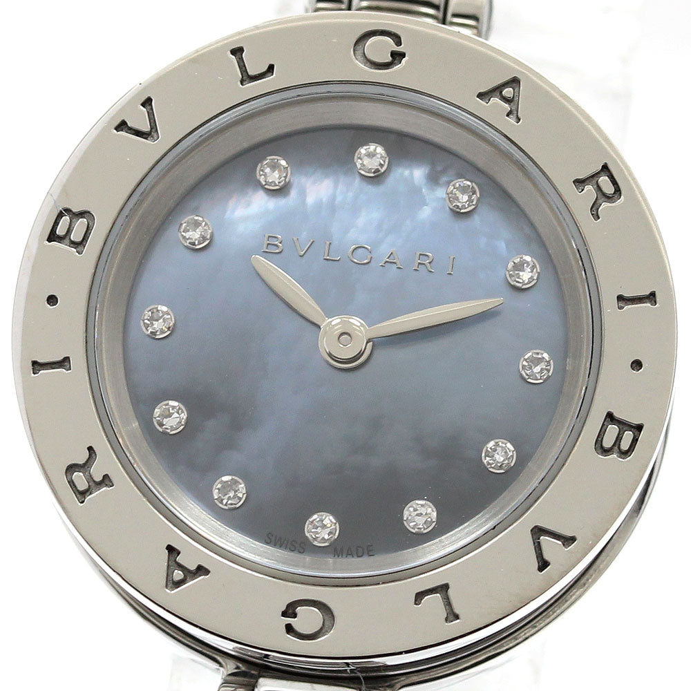 BVLGARI B-ZERO1 BZ23S Bangle shell dial 12P diamond Blue shell Dial Quartz Ladies Watch_912290
