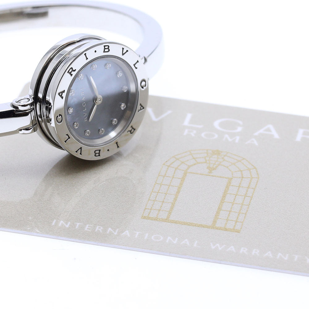 BVLGARI B-ZERO1 BZ23S Bangle shell dial 12P diamond Blue shell Dial Quartz Ladies Watch_912290