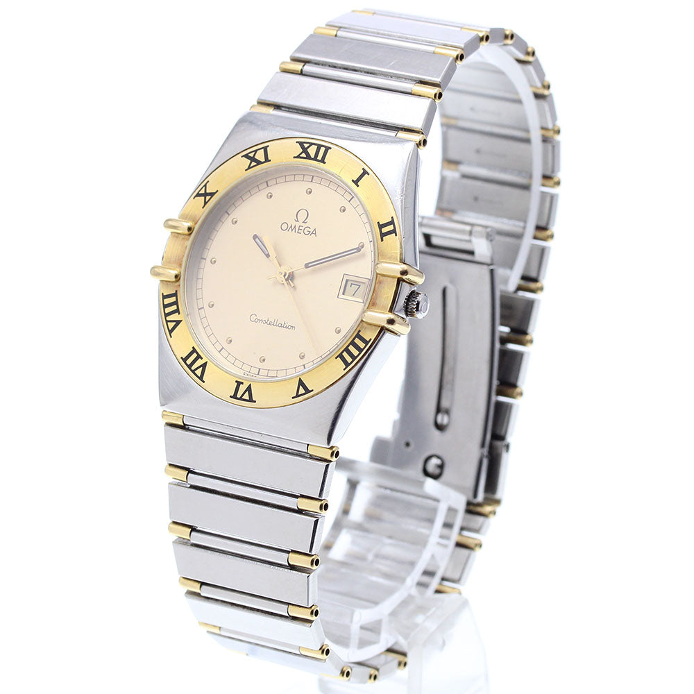OMEGA Constellation 1210.10 harf bar date gold Dial Quartz Men's Watch_912292