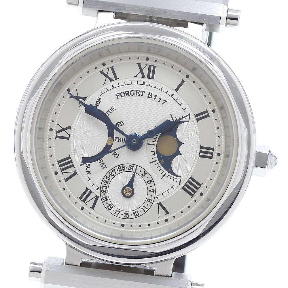 FORGET Type B B117 Day Date Moon Phase Silver Dial Automatic Men's Watch_912294