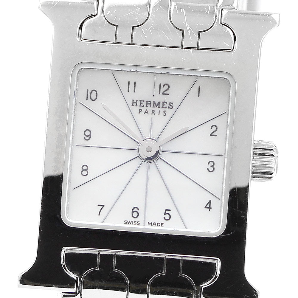 HERMES H watch mini HH1.110 White shell Dial Quartz Ladies Watch_912314