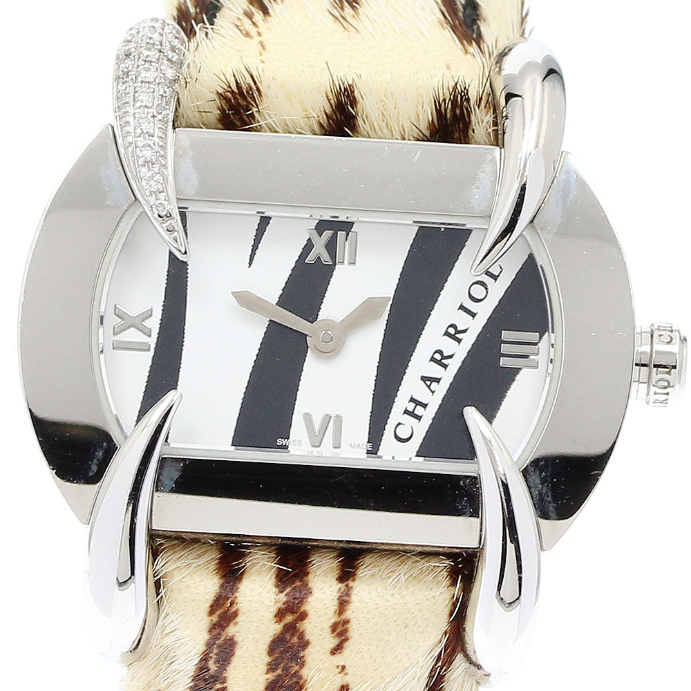 CHARRIOL Kucha KUCHTS Rug diamond White / black Dial Quartz Ladies Watch_912315