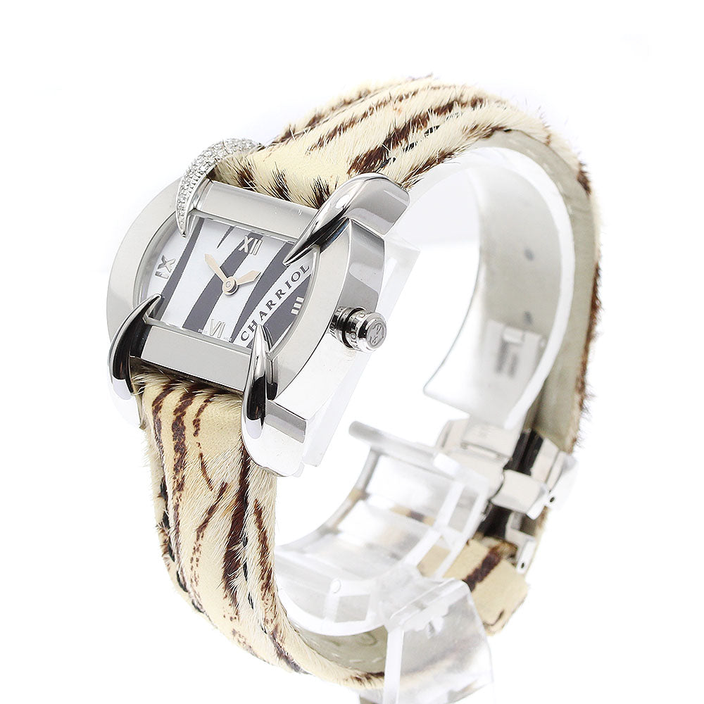 CHARRIOL Kucha KUCHTS Rug diamond White / black Dial Quartz Ladies Watch_912315
