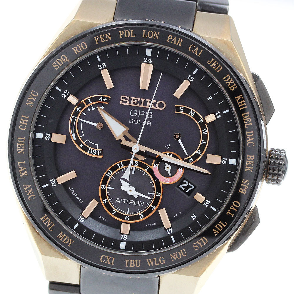 SEIKO Astron SBXB126/8X53-0AV0-2 GPS black Dial Solar Powered Radio Men's_912318
