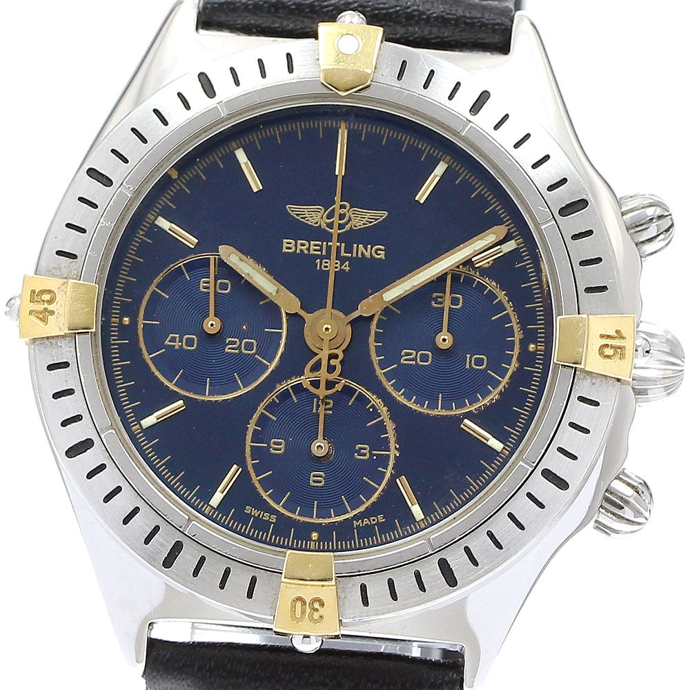 BREITLING Callisto B11047 Chronograph Navy Dial Hand Winding Men's Watch_912326