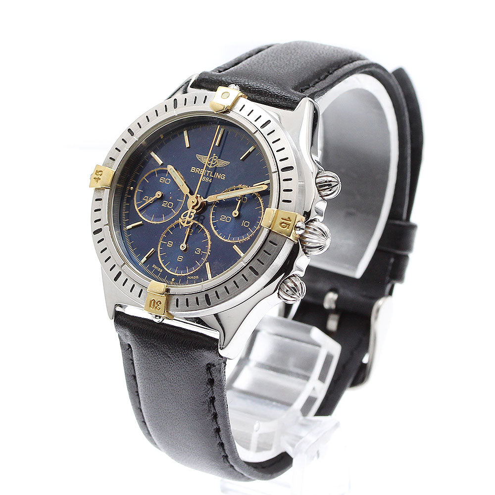 BREITLING Callisto B11047 Chronograph Navy Dial Hand Winding Men's Watch_912326