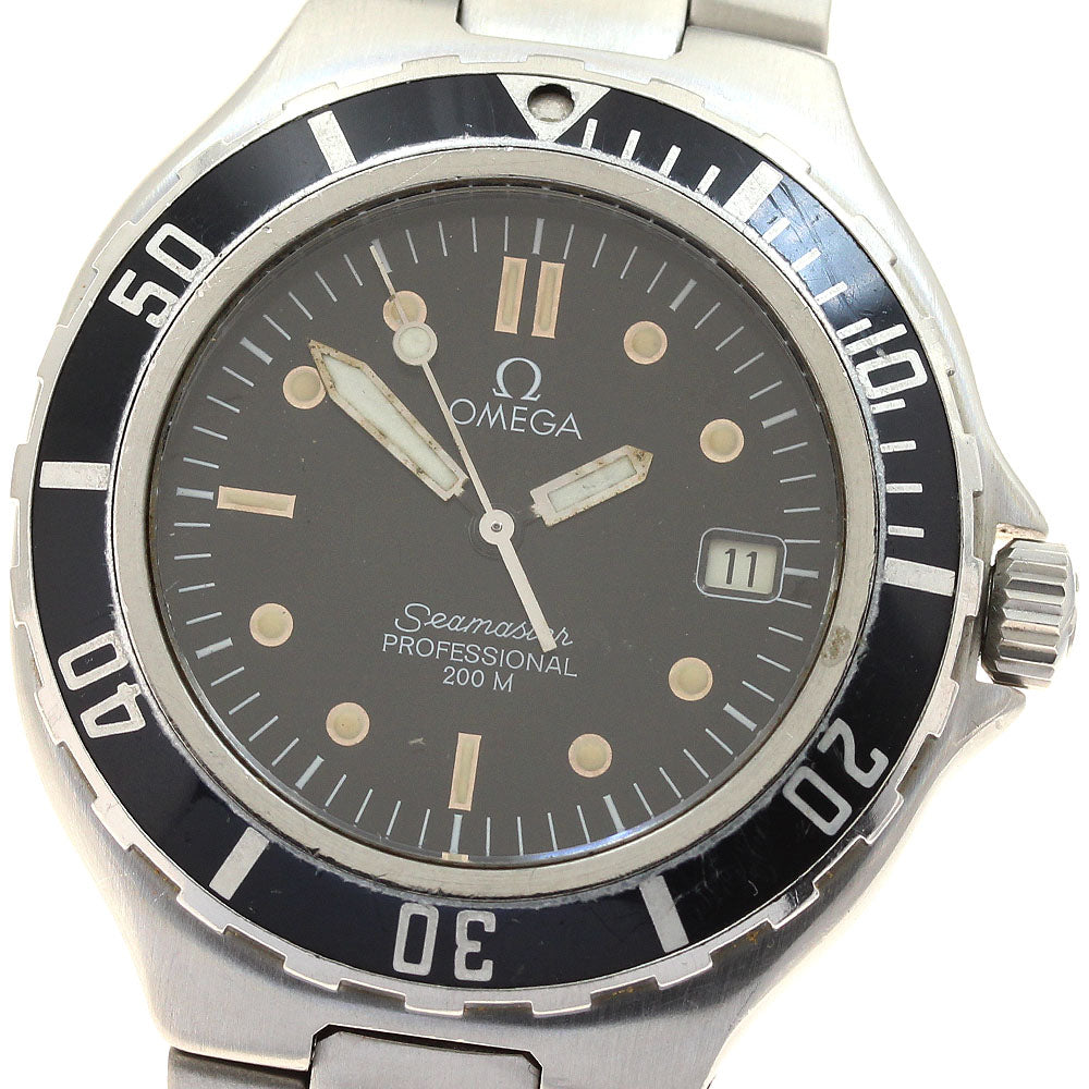 OMEGA Seamaster200m Date black Dial Quartz Men's Watch_912337