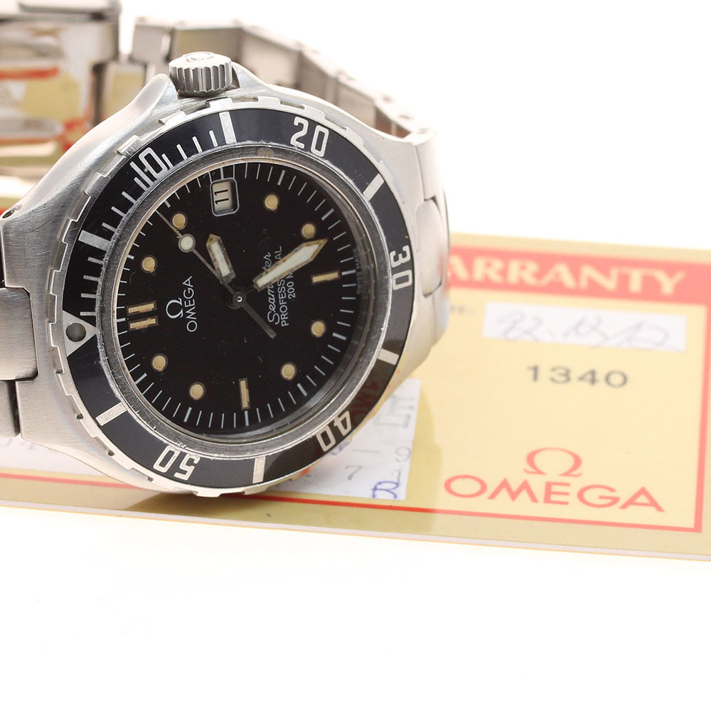 OMEGA Seamaster200m Date black Dial Quartz Men's Watch_912337