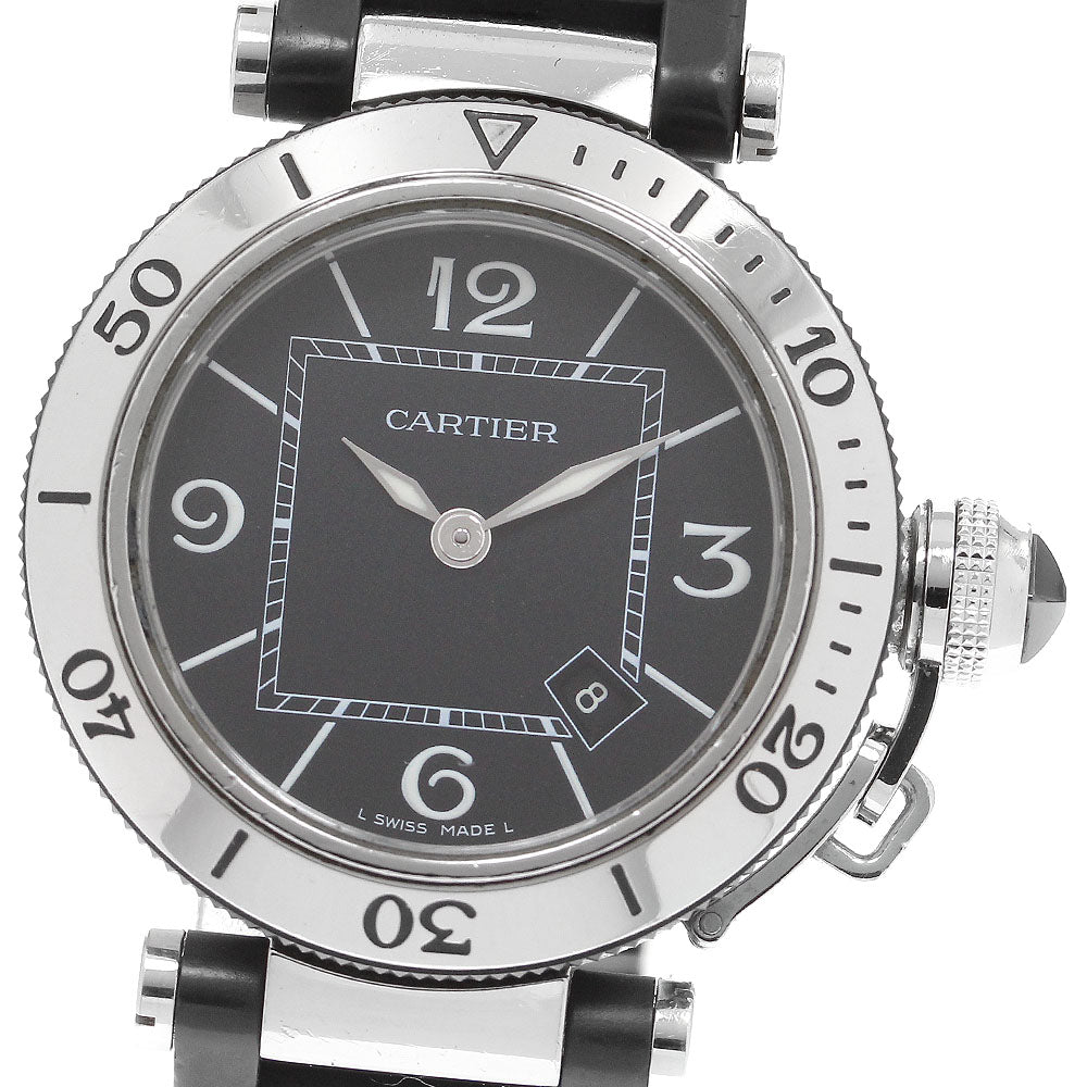 CARTIER Pacha Sea timer W3140003 Date black Dial Quartz Ladies Watch_912341