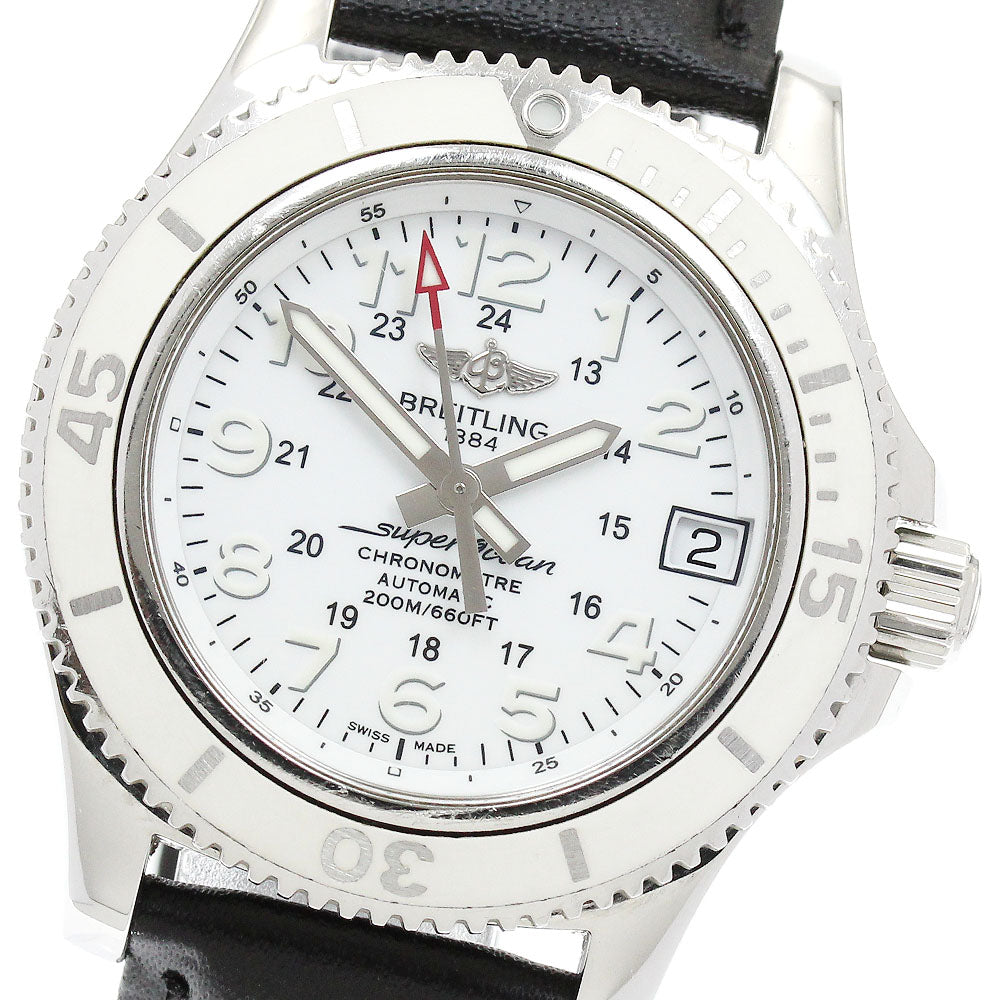 BREITLING Super Ocean II 36 A17312 Date white Dial Automatic Ladies Watch_912348
