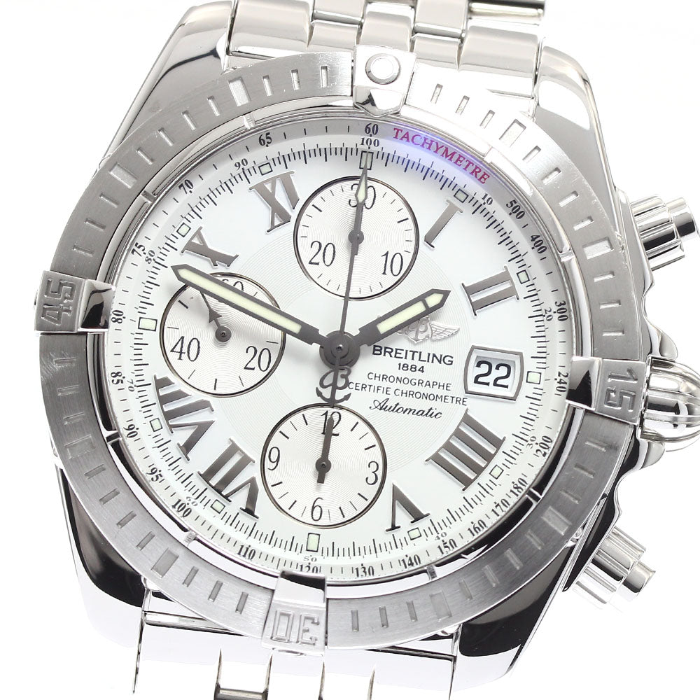BREITLING Chronomat Evolution A13356 Date white Dial Auto Men's Watch_912355