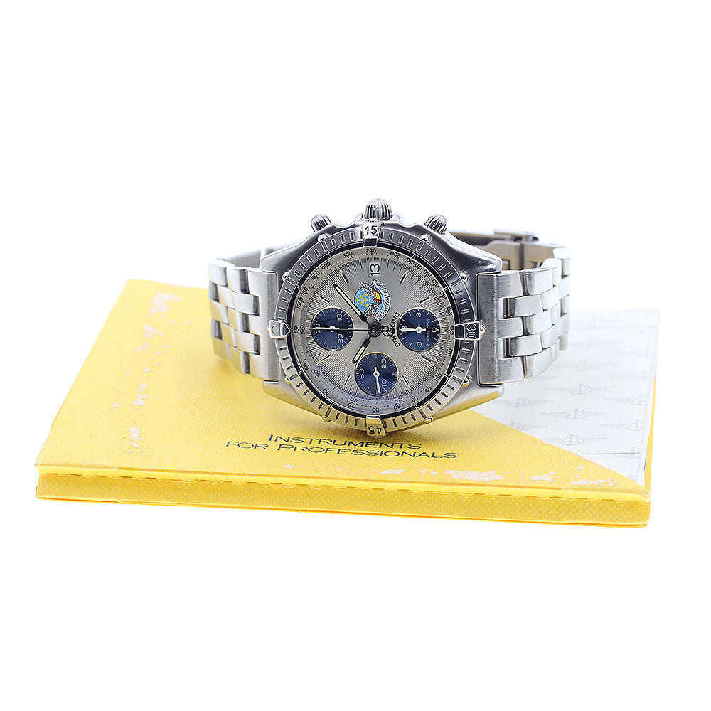 BREITLING Chronomat Blue Impulse A13048 Date Automatic Men's Watch_912356