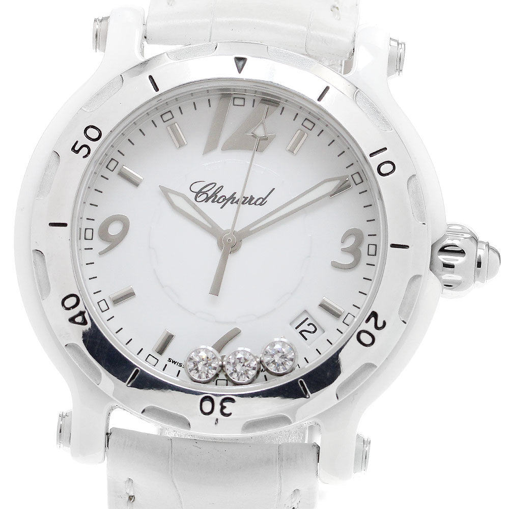 Chopard Happy Sports Happy Ceramic 28/8507 3P Diamond Limited Edition 3000 pieces white Dial Quartz Men's Watch_912384