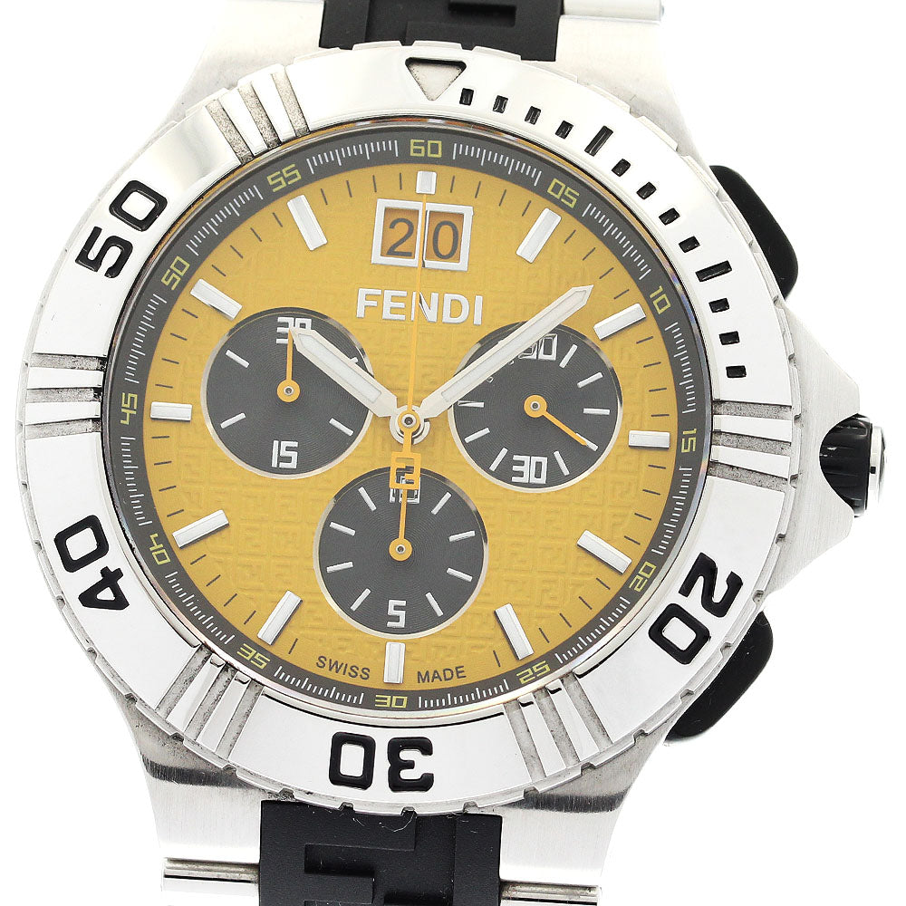 FENDI 4800G Chronograph Yellow / black Dial Quartz Men's Watch_912391