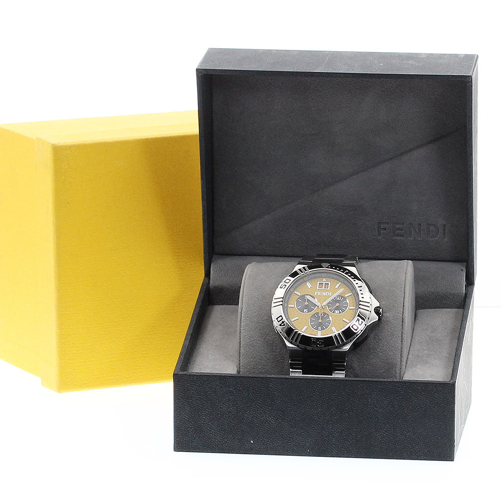 FENDI 4800G Chronograph Yellow / black Dial Quartz Men's Watch_912391