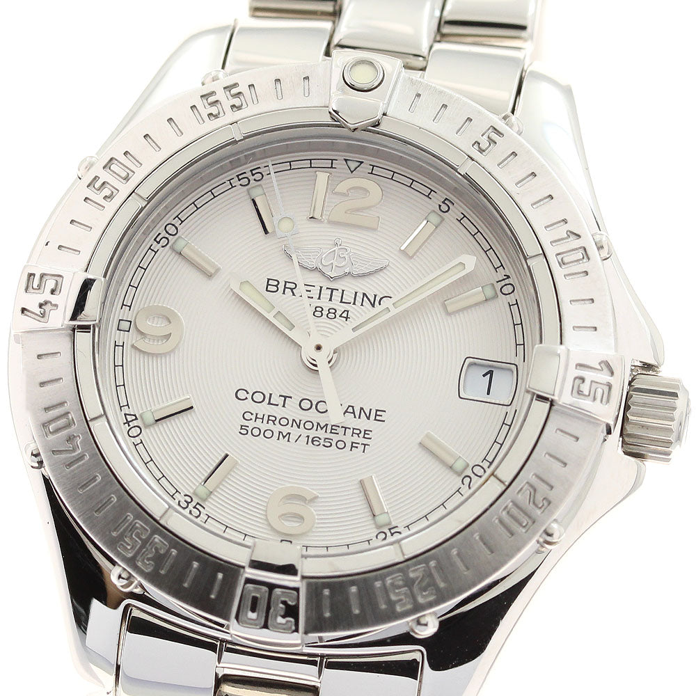 BREITLING Colt Ocean A77350 Date Silver Dial Quartz Ladies Watch_912437