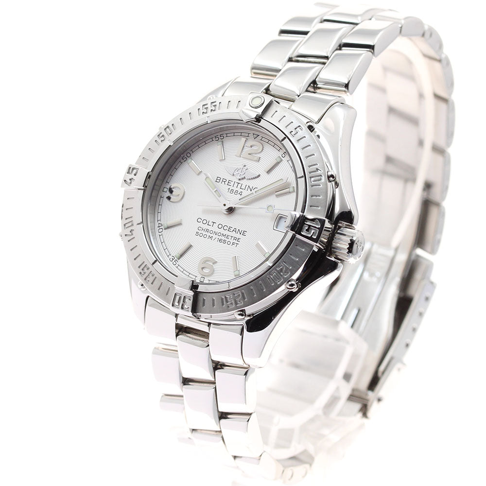 BREITLING Colt Ocean A77350 Date Silver Dial Quartz Ladies Watch_912437