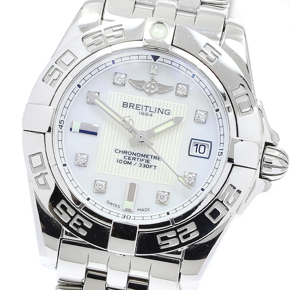 BREITLING Galactic 32 A71356 Date White shell Dial Quartz Ladies Watch_912453