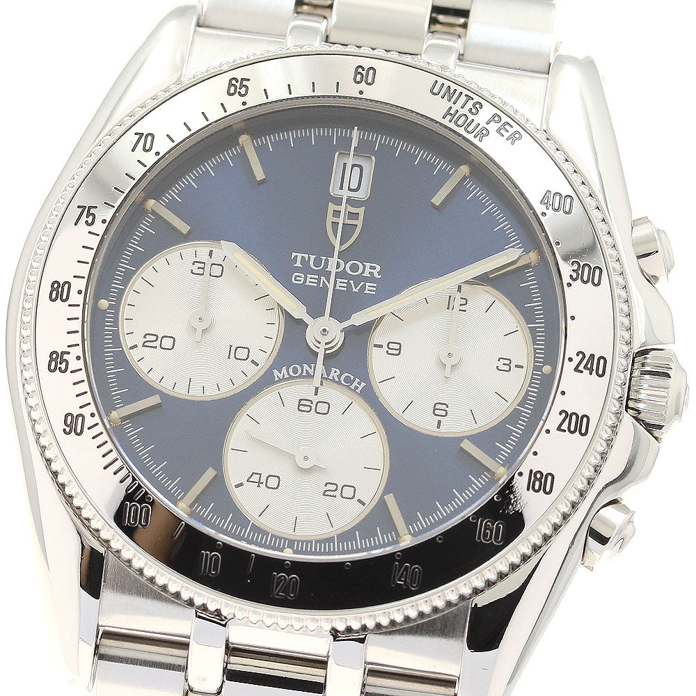 TUDOR Monarch 15900 Date Chronograph blue Dial Quartz Men's Watch_912473