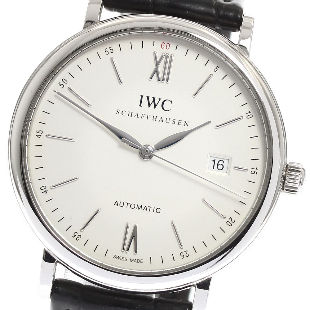 IWC SCHAFFHAUSEN Portofino IW356505 Date Silver Dial Automatic Men's Watch_912481