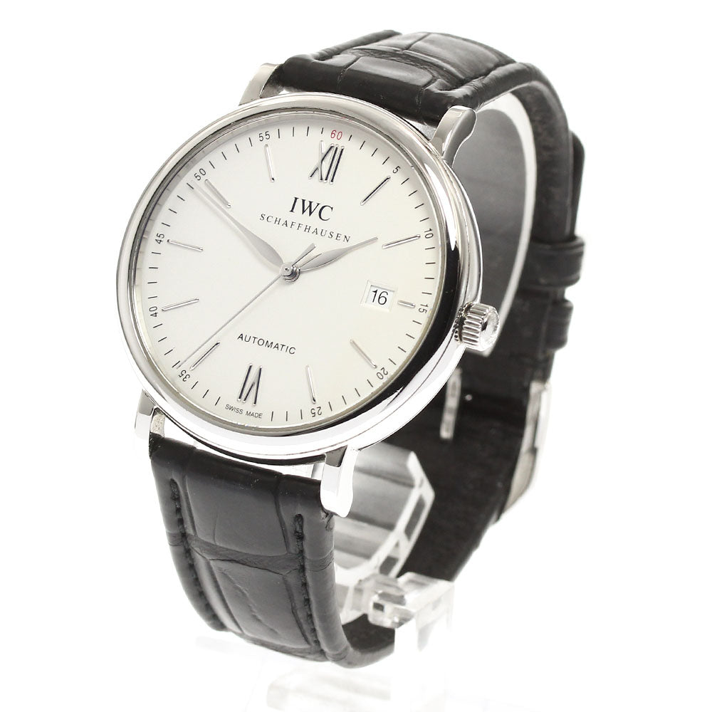 IWC SCHAFFHAUSEN Portofino IW356505 Date Silver Dial Automatic Men's Watch_912481