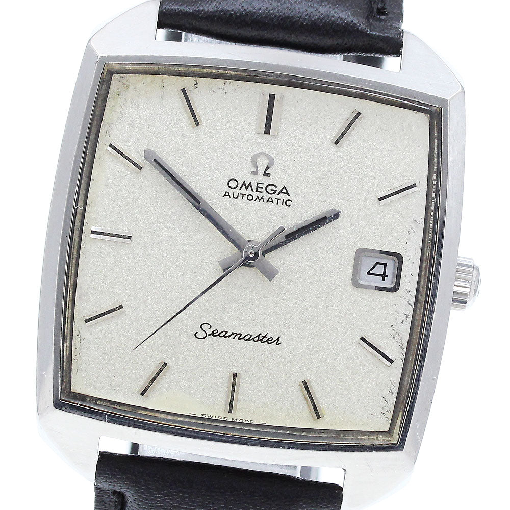 OMEGA Seamaster Date Square Silver Dial Automatic Men's Watch_912492