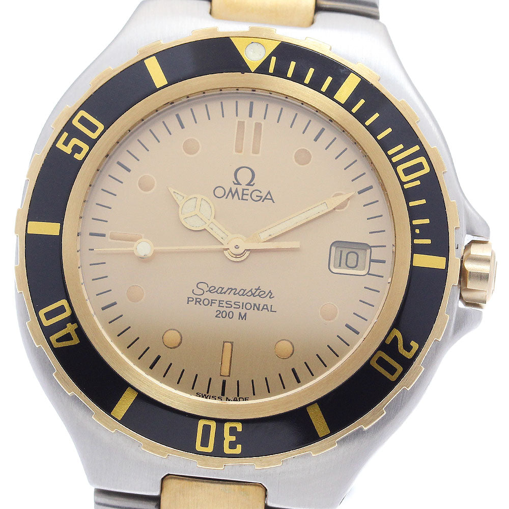 OMEGA Seamaster200 Date Yellow Gold Bezel Cal.1441 Quartz Men's Watch_912501