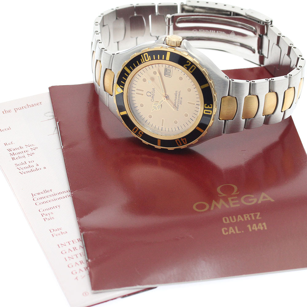 OMEGA Seamaster200 Date Yellow Gold Bezel Cal.1441 Quartz Men's Watch_912501