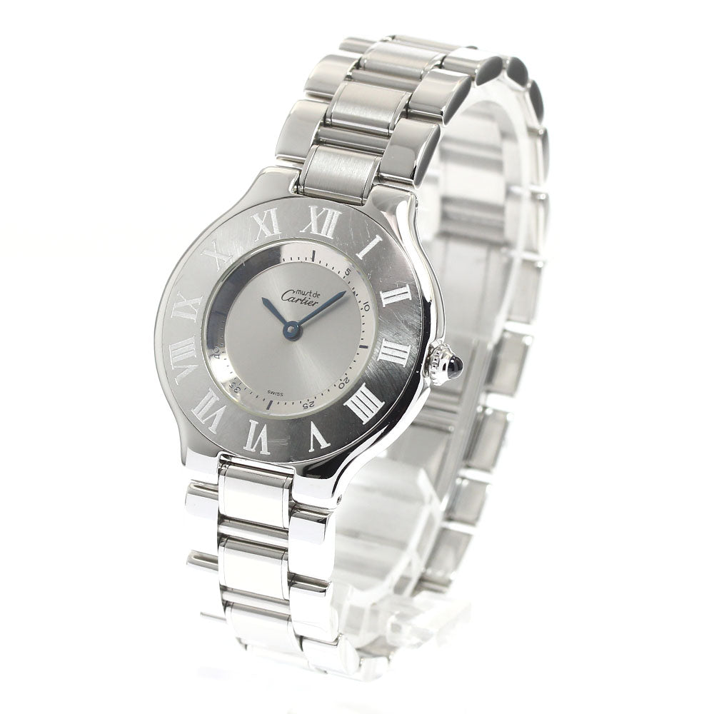 CARTIER Must21 LM W10110T2 Silver Dial Quartz Boy's Watch_912512