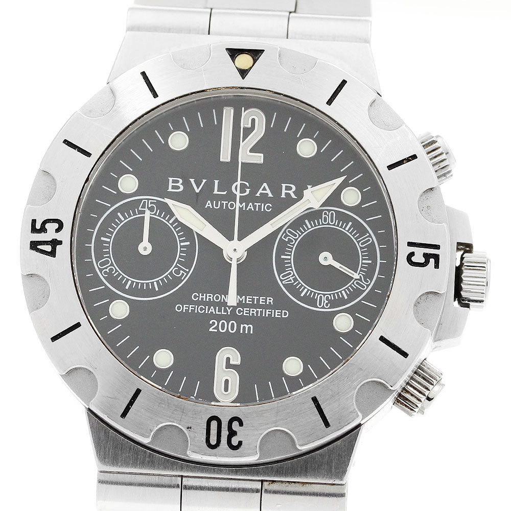 BVLGARI Diagono Scuba SCB38S Chronograph black Dial Automatic Men's Watch_912518