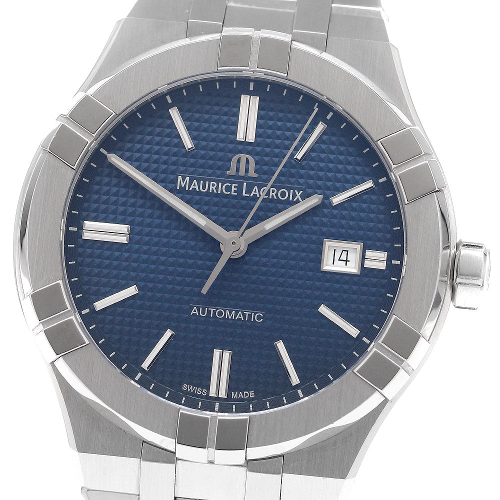 MAURICE LACROIX Icon automatic AI6008 Date Navy Dial Auto Men's Watch_912539